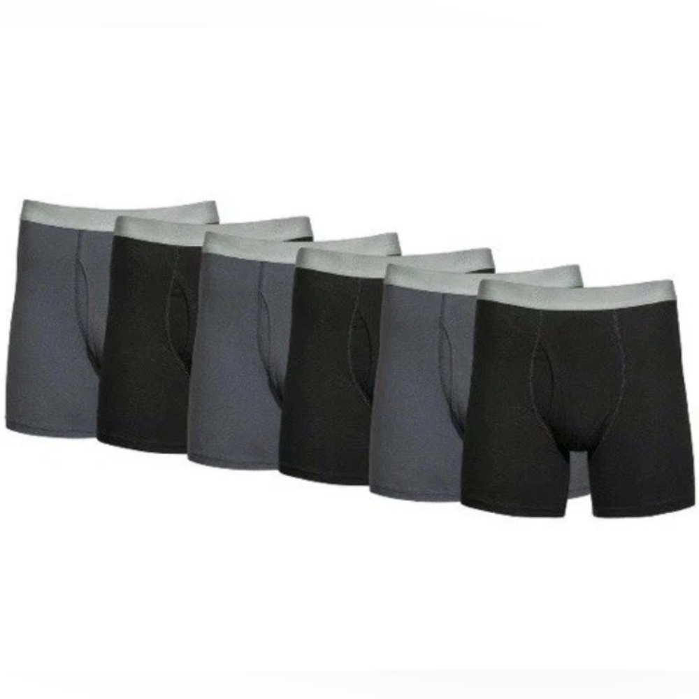George Men's Cotton Stretch BoxerBriefs 6Pk Multicolor Size 3XL New In Package